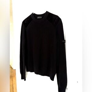 Prada Men's Black Crewneck Sweater